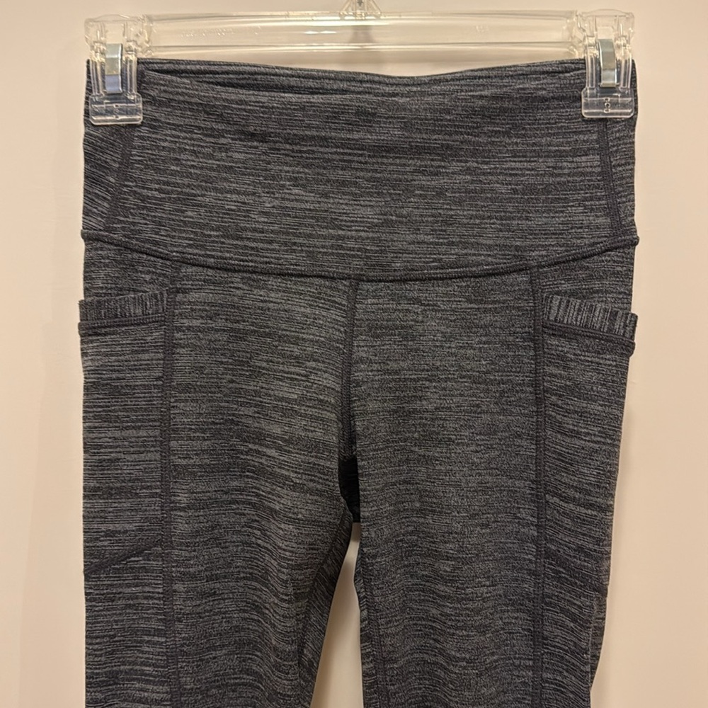 Athleta Chaturanga Gray Spacedye Leggings with Pockets - Picture 6 of 12